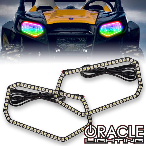 ORACLE Lighting 2008-2019 Polaris RZR 570/800/900 Dynamic ColorSHIFT RGB+W  Headlight Halo Kit