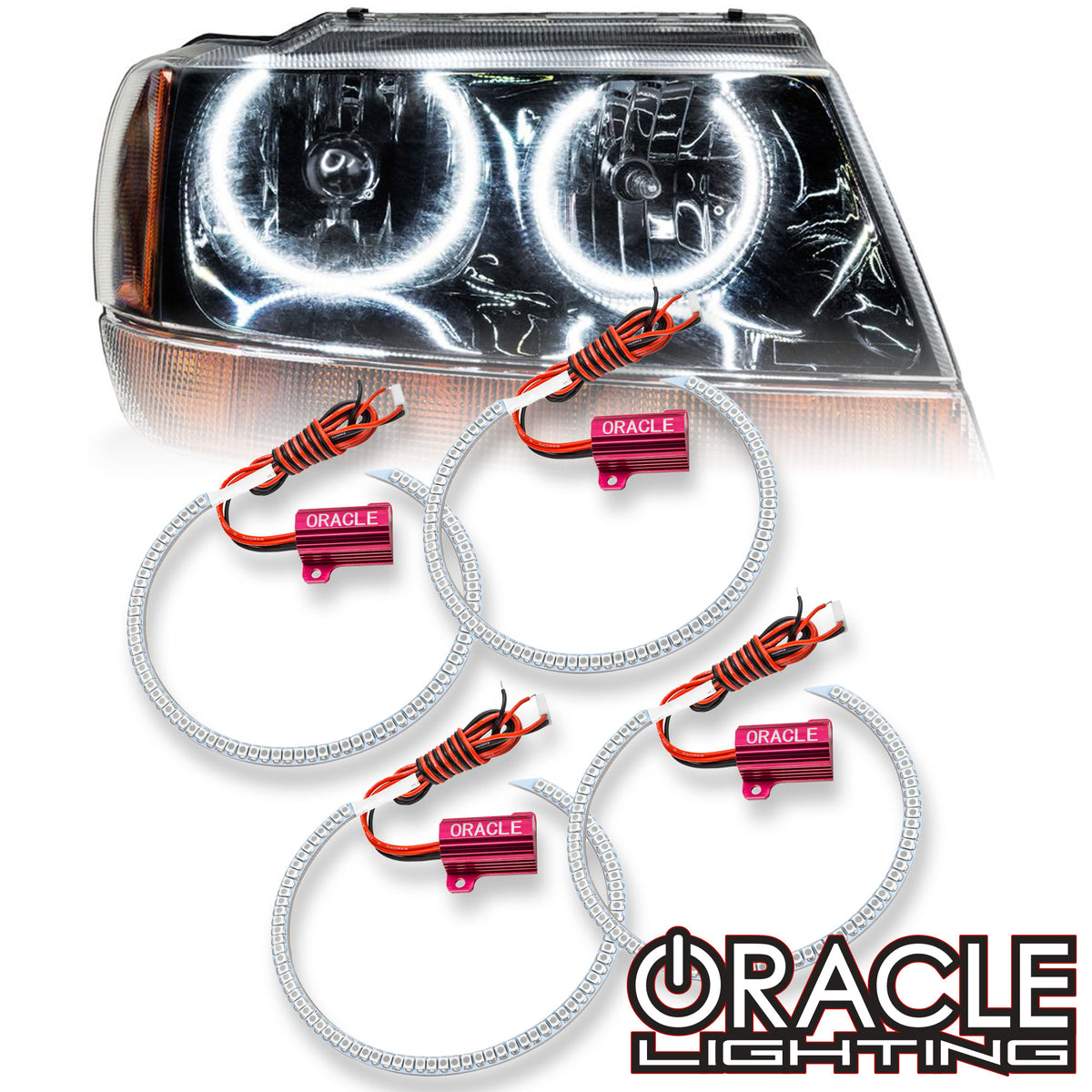 1999-2004 Jeep Grand Cherokee LED Headlight Halo Kit | ORACLE Lighting