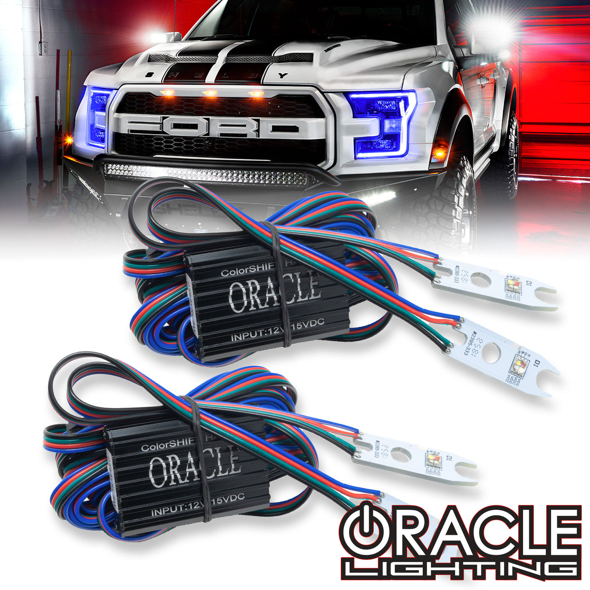 ORACLE Lighting 2015-2017 Ford F-150 ColorSHIFT Headlight DRL Upgrade Kit