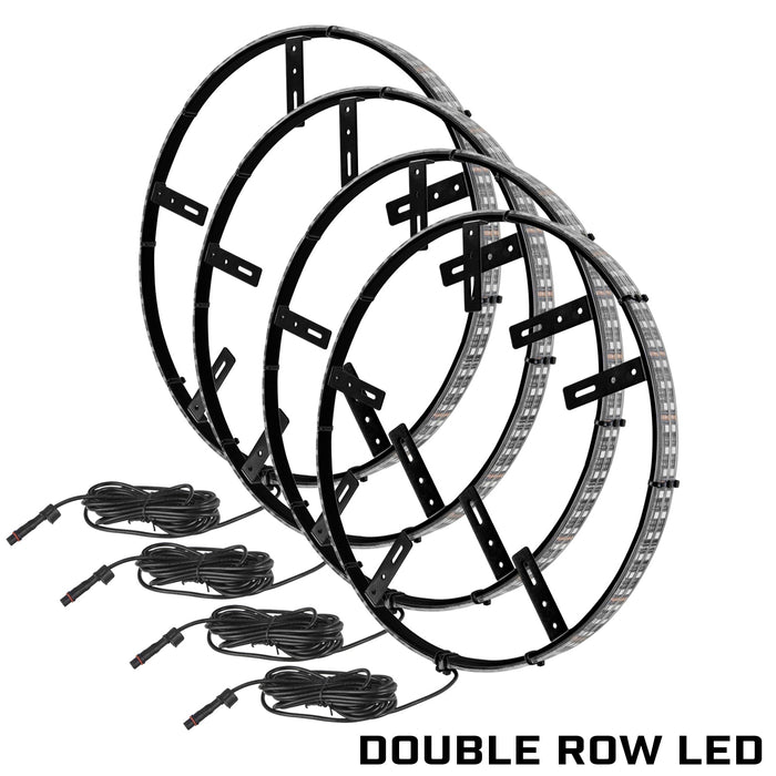 Double row LED wheel rings.