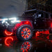 Three quarters view of black Jeep with multiple ORACLE Lighting products installed.