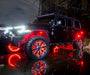 Three quarters view of black Jeep with multiple ORACLE Lighting products installed.