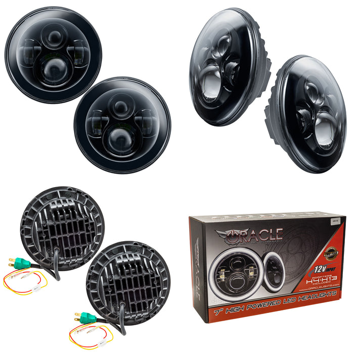 ORACLE Lighting 7" High Powered LED Headlights (Pair) - Black Bezel