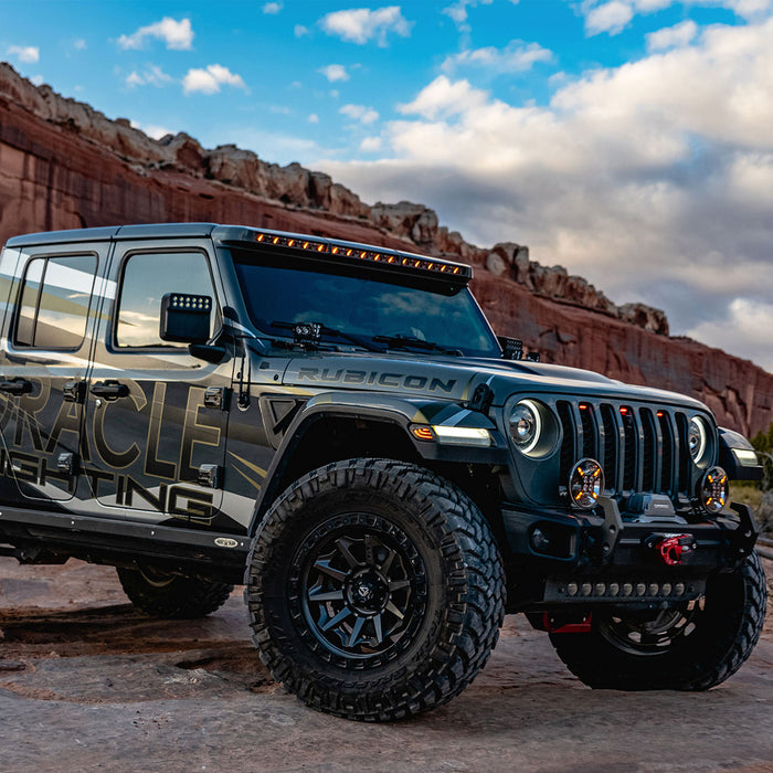 ORACLE Lighting Integrated Windshield Roof LED Light Bar System for Jeep Wrangler JL & Gladiator JT