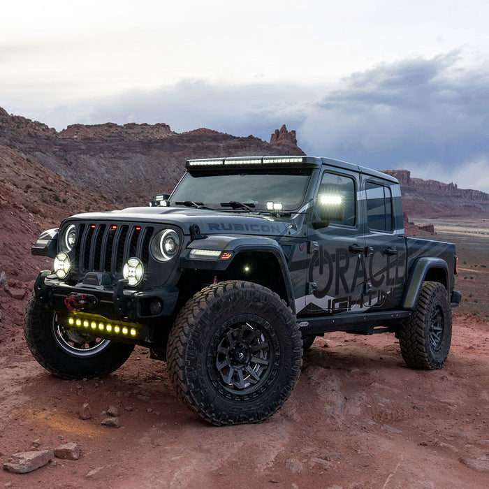 ORACLE Lighting Integrated Windshield Roof LED Light Bar System for Jeep Wrangler JL & Gladiator JT