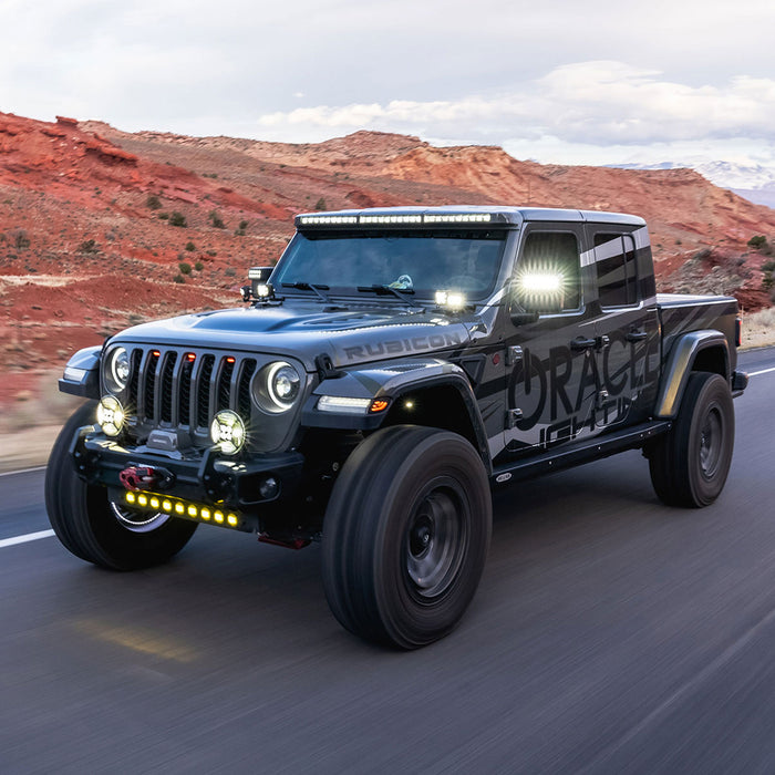 ORACLE Lighting Integrated Windshield Roof LED Light Bar System for Jeep Wrangler JL & Gladiator JT