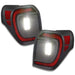 Angled view of Flush Style (Lensless) LED Tail Lights for 2014-2023 Toyota 4Runner with reverse lights on