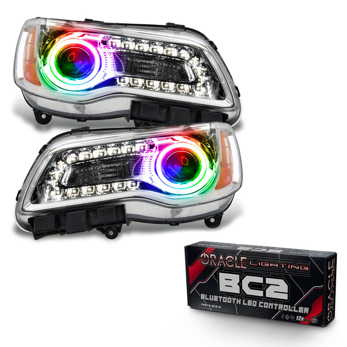 ORACLE Lighting 2011-2014 Chrysler 300C NON HID Pre-Assembled Halo Headlights - Chrome Housing