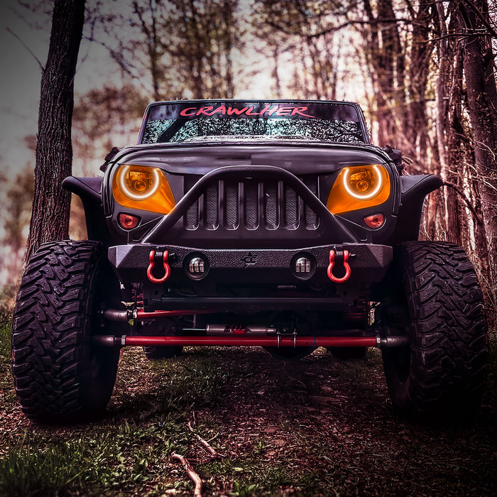 ORACLE Lighting 7" High Powered LED Headlights - Black Bezel - Dynamic ColorSHIFT - Jeep Wrangler JK