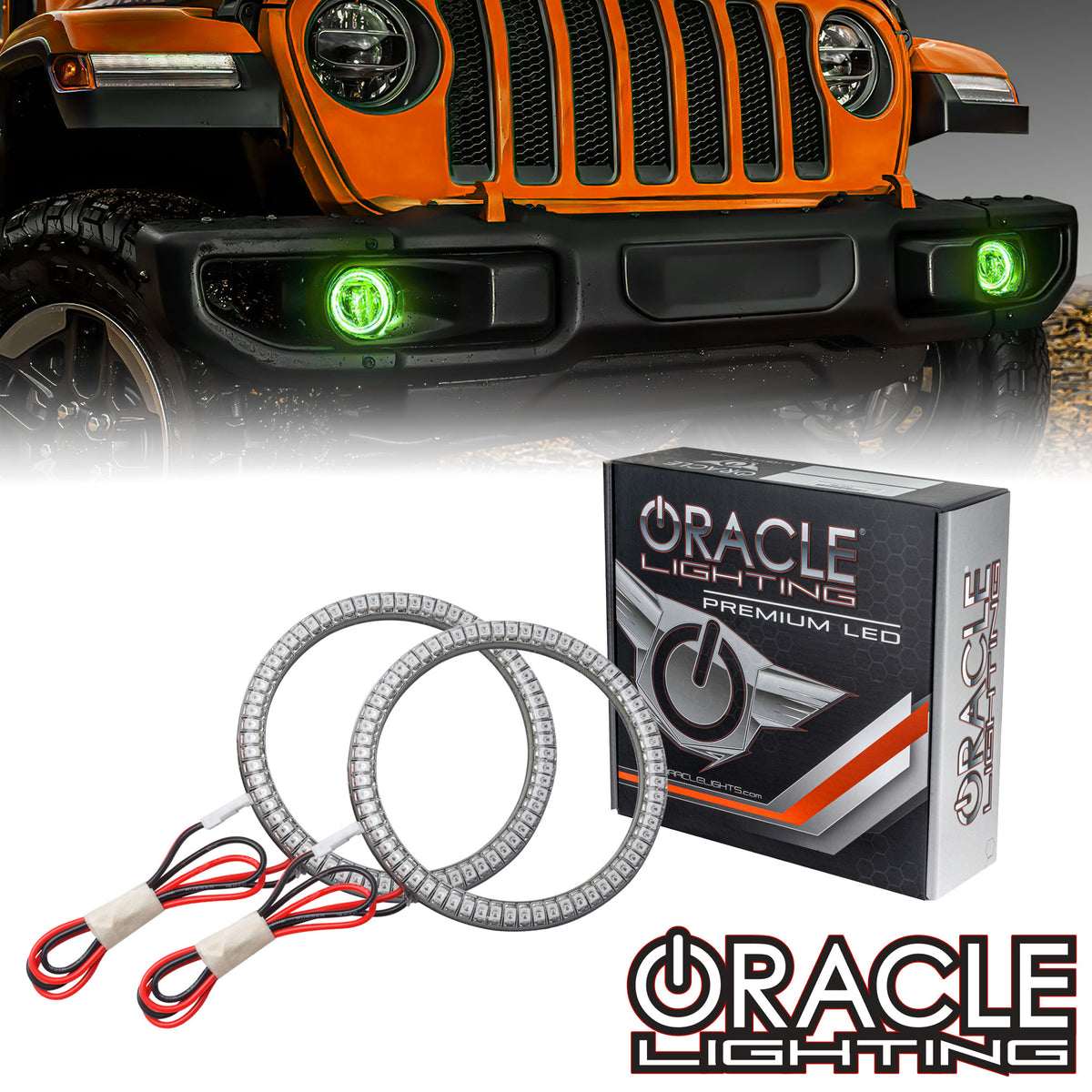 ORACLE Lighting 2020-2023 Jeep Gladiator JT LED Surface Mount Fog Light  Halo Kit