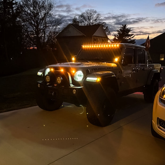 ORACLE Lighting Integrated Windshield Roof LED Light Bar System for Jeep Wrangler JL & Gladiator JT