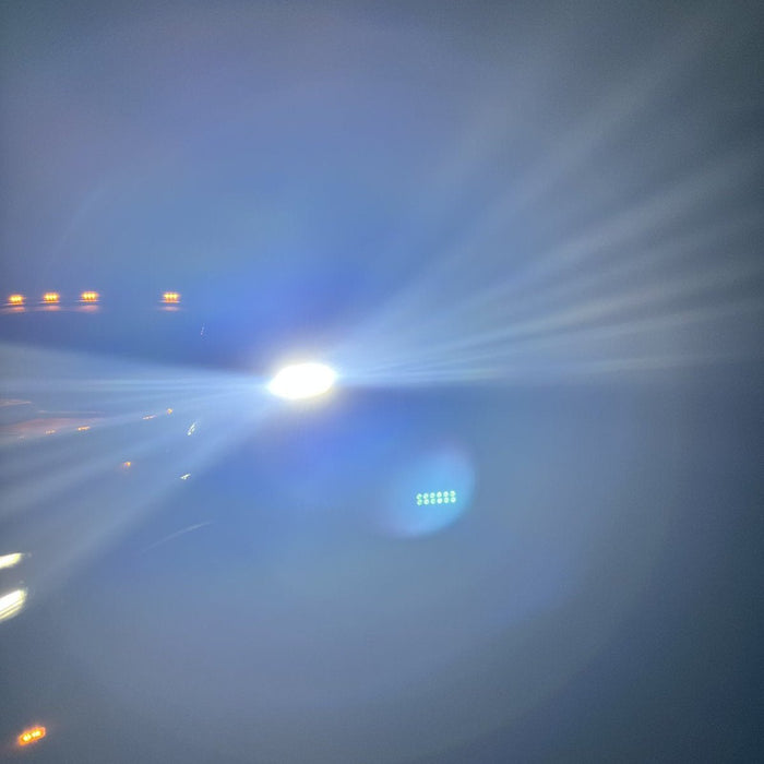 A bright light shining from the LED Off-Road Side Mirrors.