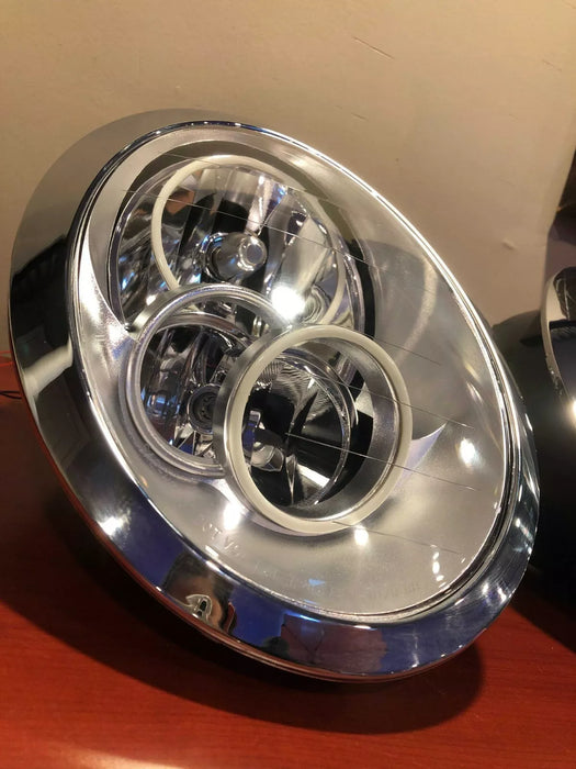 USED ORACLE 2005-2008 Mini Cooper HEADLIGHTS WITH WHITE PLASMA HALOS 7103-051