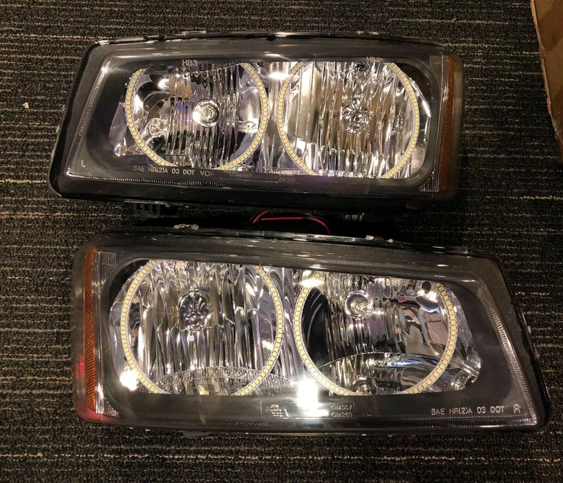 2003-06 CHEVY SILVERADO 1500/2500/3500 ORACLE Headlights with White LED Halos