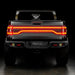 Rear view of Jeep Gladiator JT with Racetrack Tail Gate brake light on