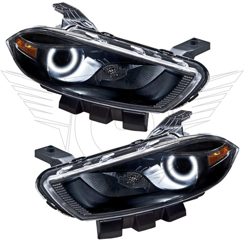 ORACLE Lighting 2013-2014 Dodge Dart Pre-Assembled Headlights - Black  Housing (HID Style)