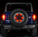 Rear view of a Ford Bronco with Spare Tire Wheel Ring Third Brake Light installed.