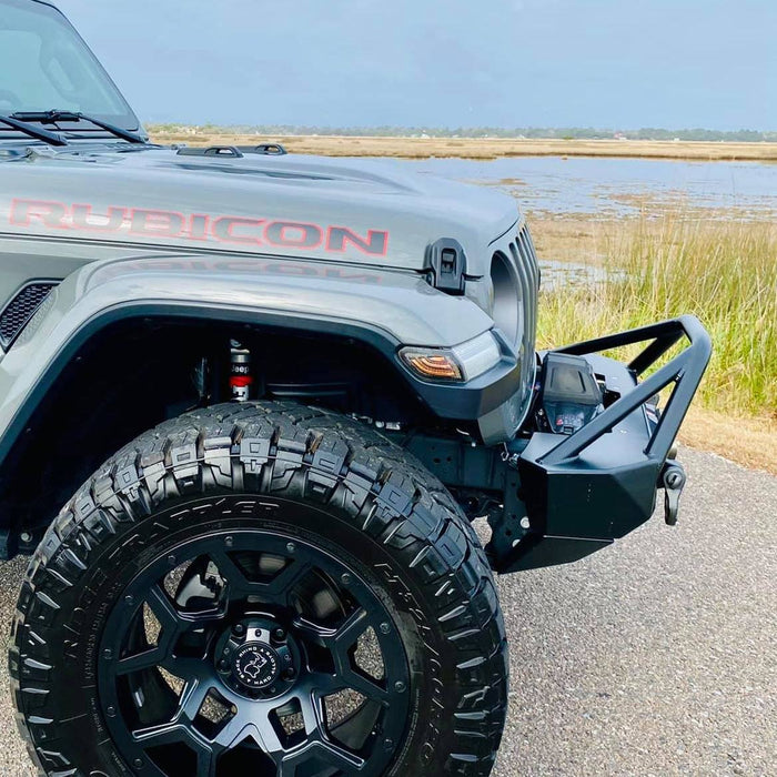 "Smoked Lens" LED Front Sidemarkers installed on a Jeep.