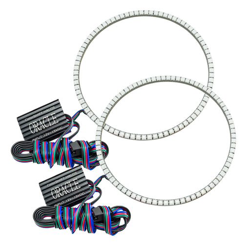 2003-2010 Hummer H2 Surface Mount LED Headlight Halo Kit - ColorSHIFT Halos