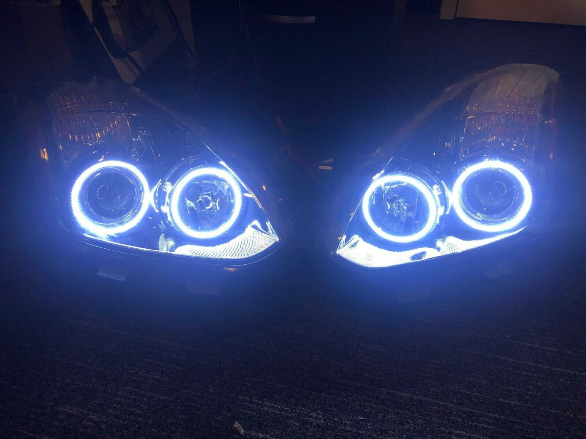 used 2010-2012 nissan altima coupe white led oracle headlights